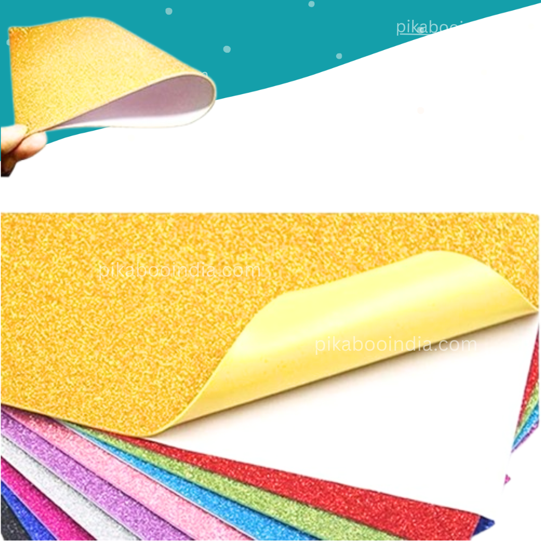Glitter Foam Sheets – 10-Pack A4 Self-Adhesive Sparkle