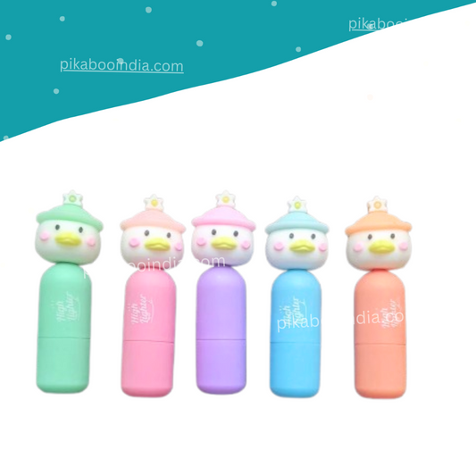 Dudu Duck Highlighter Pen – Cute Pastel Stationery for Kids