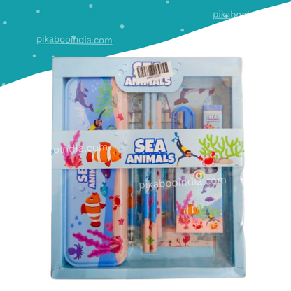 Ocean Animal Stationery Set for Kids – Marine-Themed Return Gift Box Idea
