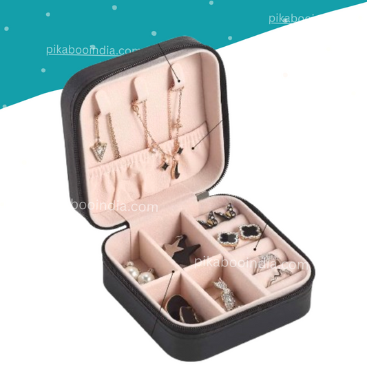 Mini PU Leather Jewelry Box – Portable Travel Organizer