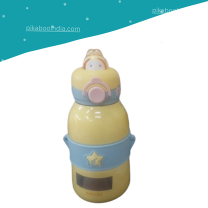 Surplus Stock: Cartoon Steel Water Bottle – Insulated with Strap | Kids