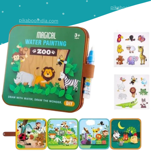 PiK A BOO Magic Sticker Water Painting Reusable Book