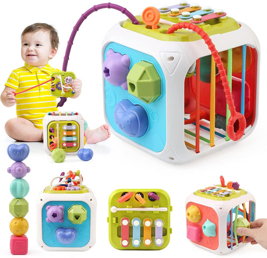 Montessori Baby Toddler Activity Cube – 6-in-1 Educational Toys