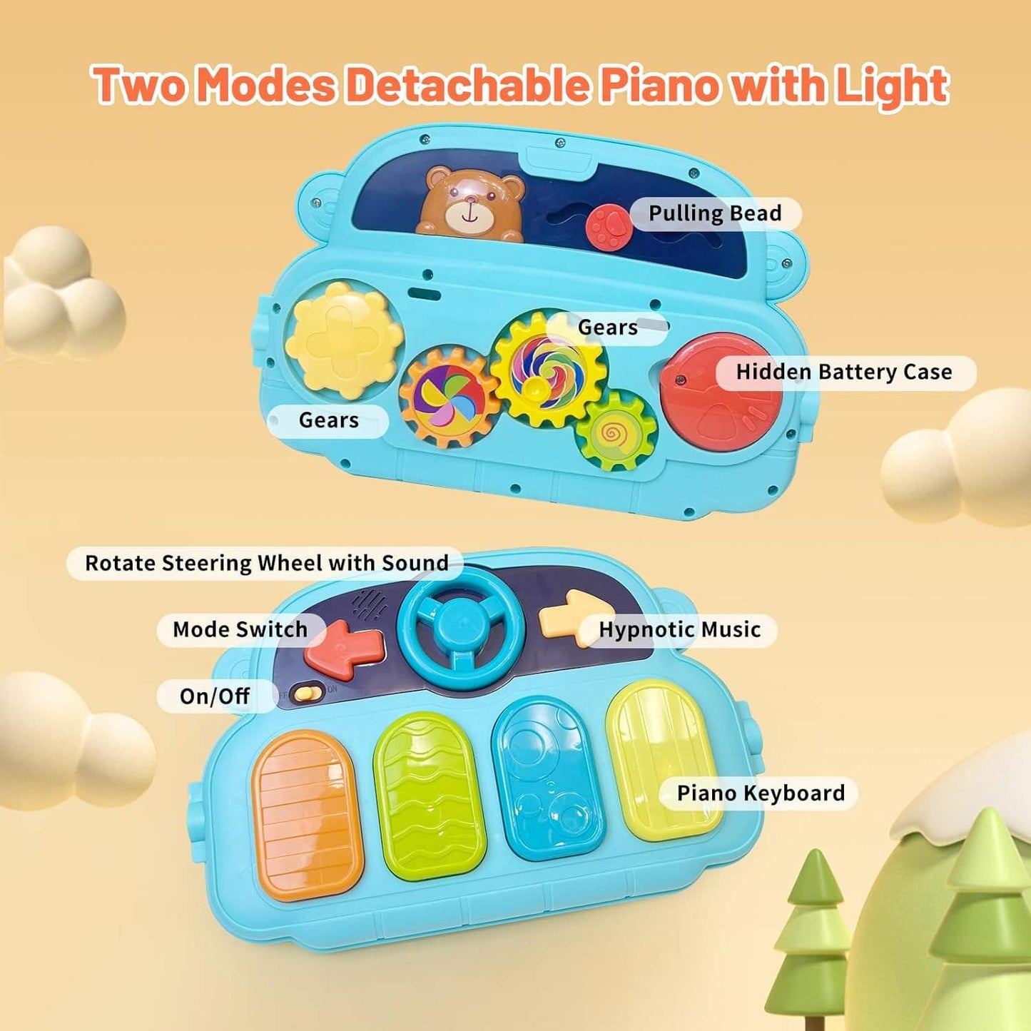 Chota Rockstar Musical Baby Play Gym & Activity Walker with Lights