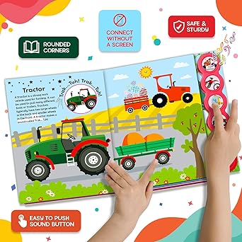 Noisy Vehicle Sound Book – 5 Click | Interactive Learning for Kids