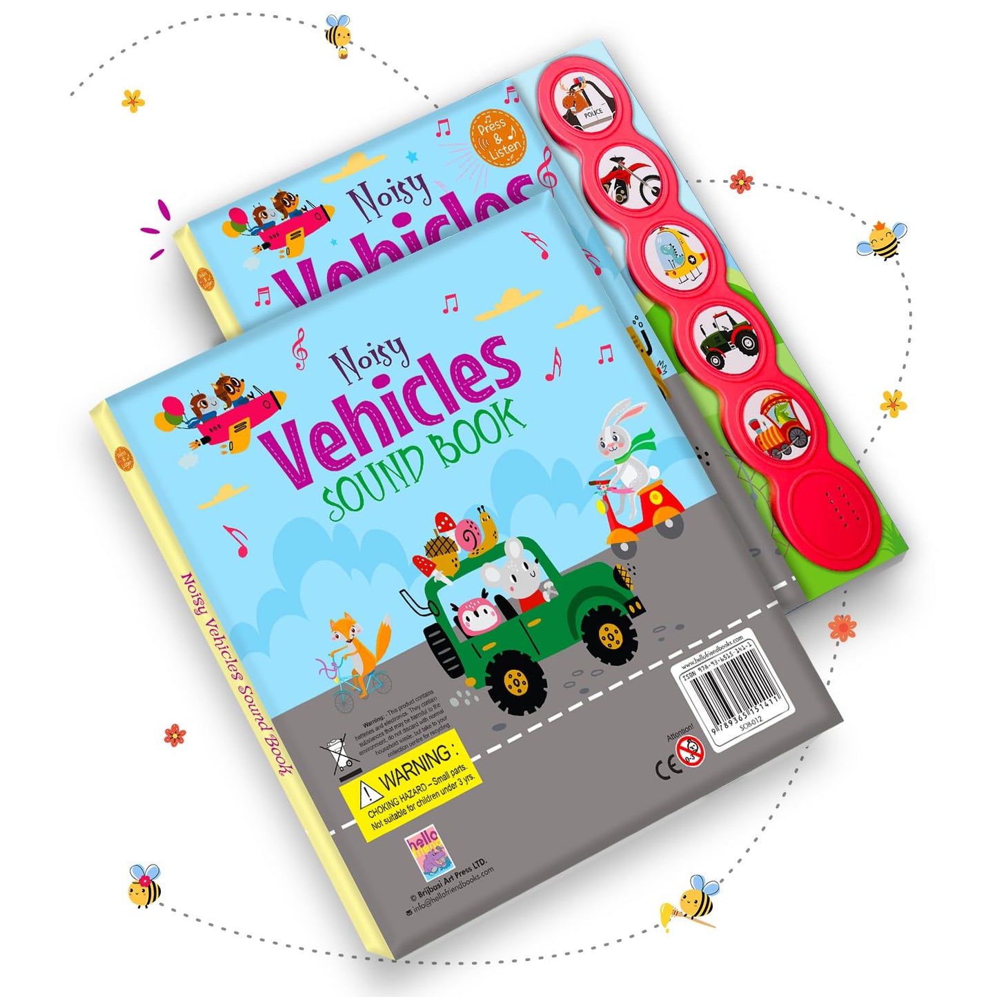 Noisy Vehicle Sound Book – 5 Click | Interactive Learning for Kids
