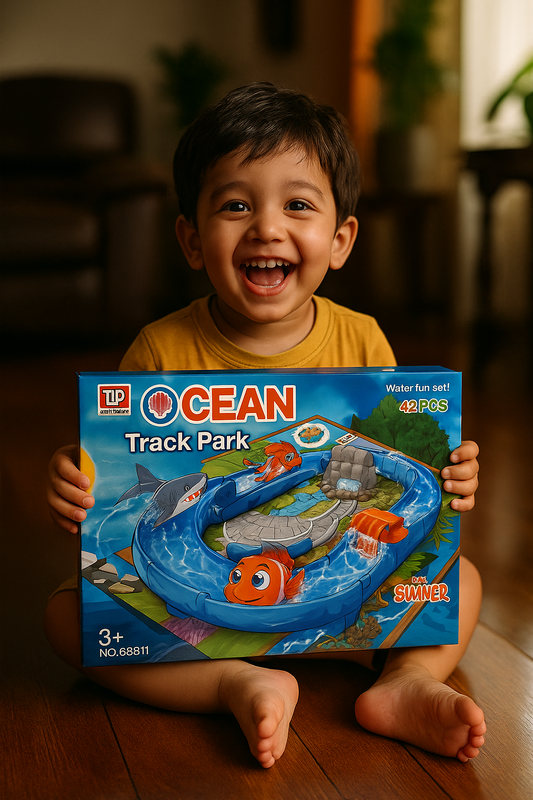 Ocean Track Water Slide Park Set for Kids – Fish-Themed Water Fun Adventure Toy