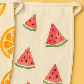 Organic Muslin Padded Nappies – Set of 3 | Fruit-Themed, Soft & Gentle Reusable Diapers for Newborn Comfort