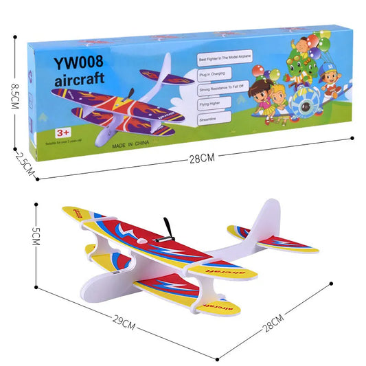 ✈️ Electric Hand-Thrown Airplane Glider – Outdoor Flying Toy for Kids 🚀 | Durable Plastic Model for Parties, Games & Fun Playtime