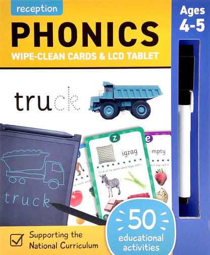 Phonics Reception Wipe Clean Cards & LCD Tablet