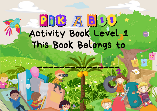 Pik A Boo Exclusive Binder Activity Non Tearable Book With Velcro Cutout Level 1