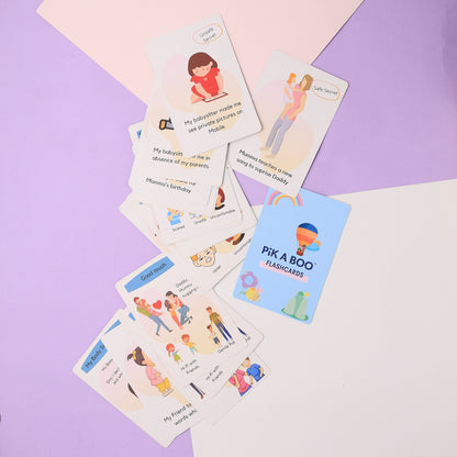 PiK A BOO Good Touch Bad Touch Flash Cards | Early Learning Fun (Set of 21)