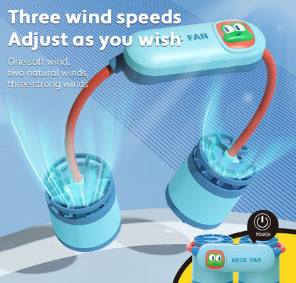 PiK A BOO Neck Fan – Hands-Free Rechargeable Cooling Fan for Kids & Adults