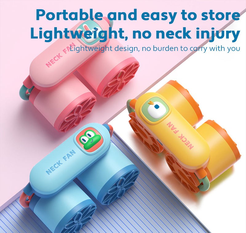 PiK A BOO Neck Fan – Hands-Free Rechargeable Cooling Fan for Kids & Adults