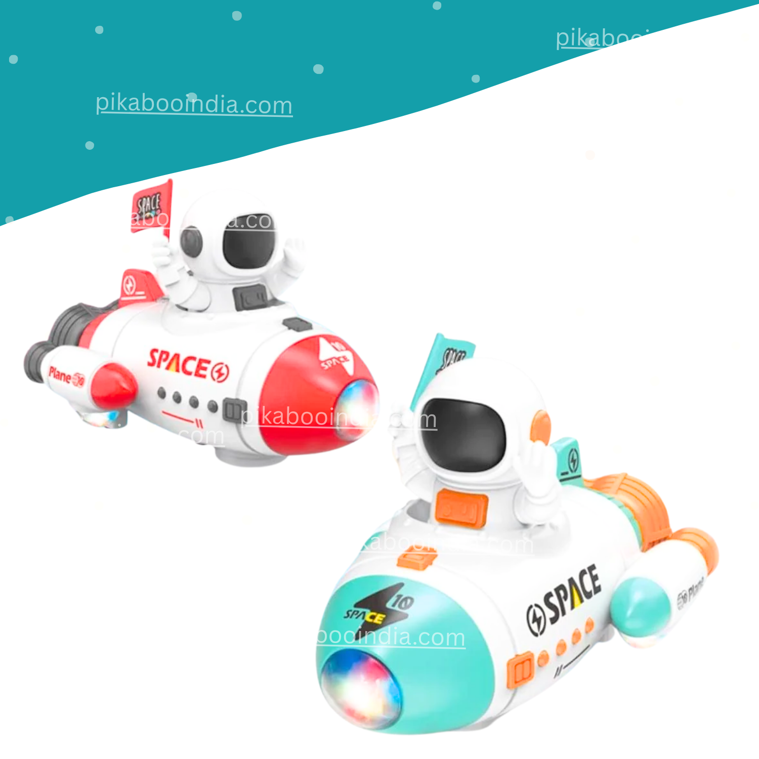 Space Rocket Car Toy – Astronaut Model with Lights, Music & 360° Motion for Kids