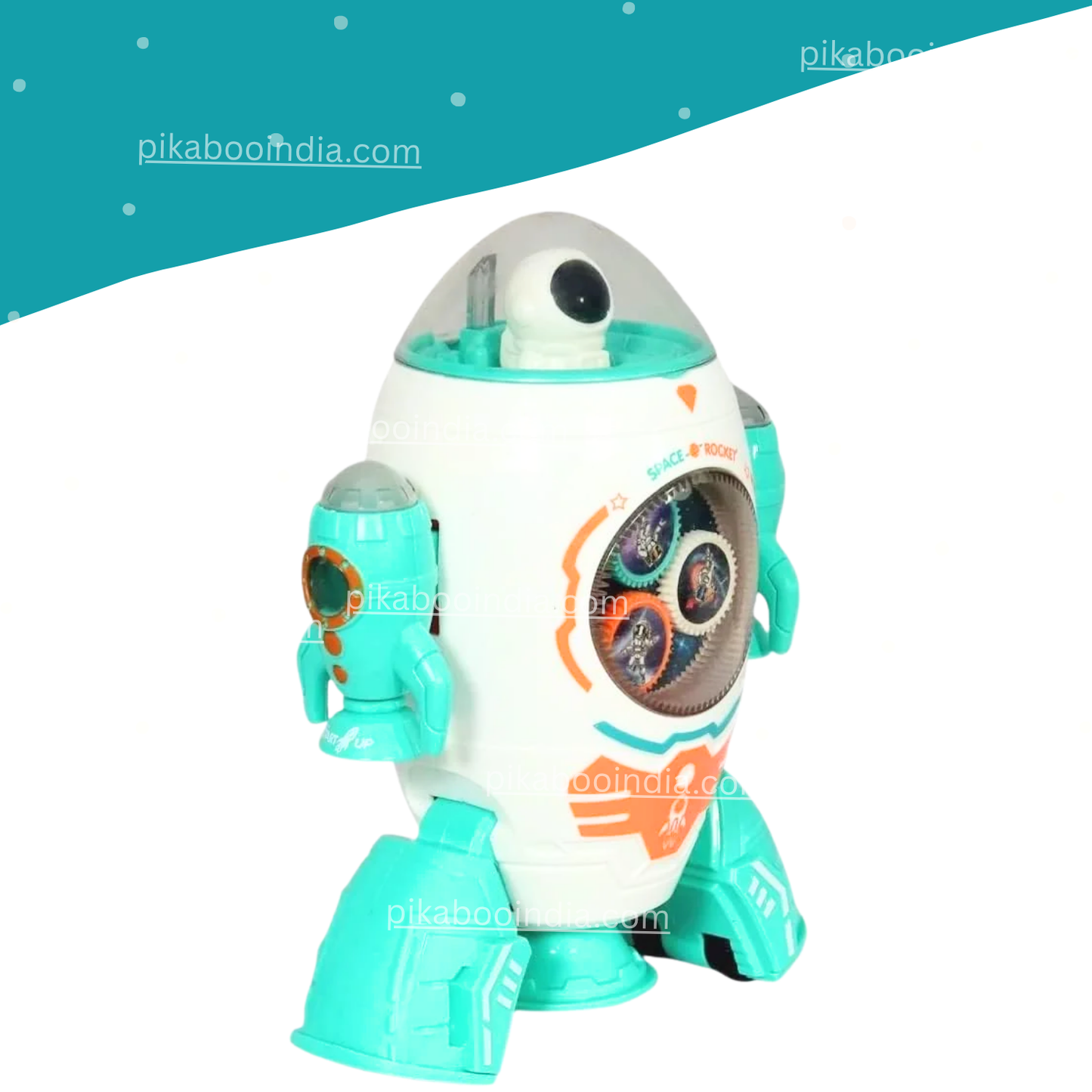 Space Rocket Robot Toy for Kids 3+ | 360° Rotation, Lights, Music & Dancing Action