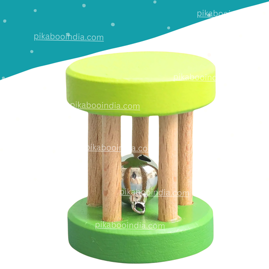 Wooden Rattle Rolling Drum – Montessori Baby Toy Gift