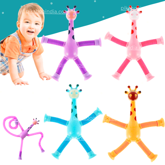 Giraffe Suction Pop Tube Toy – Baby Fidget Fun