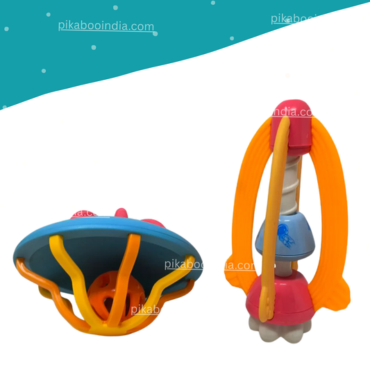UFO & Rocket Rattle Bells Set – Fun for Infants