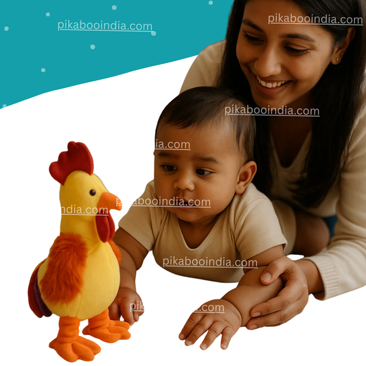 Funny Dancing Chicken Toy – Yellow Squeaky Plush Fun