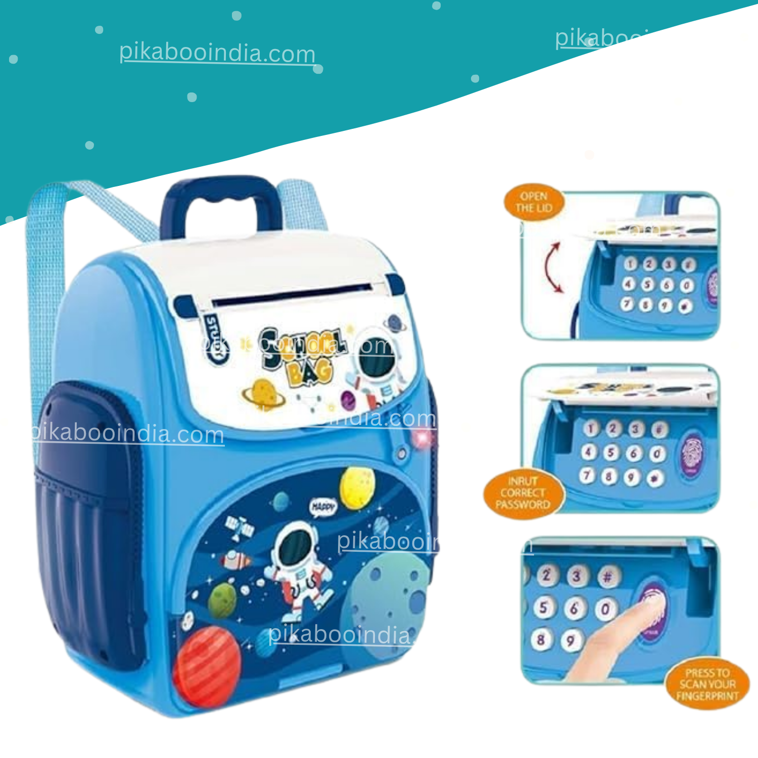 PiK A BOO Piggy Bank Bag – Soft & Portable Coin Pouch for Kids’ Cute Money Storage