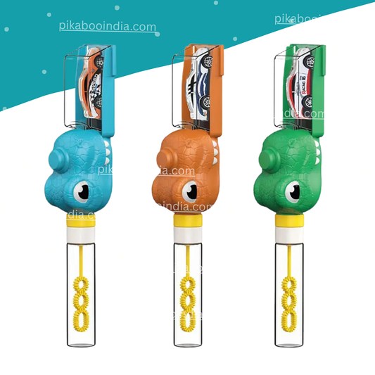 Car Toy Bubble Stick – 2-in-1 Pull-Back Vehicle & Soap Bubble Blower for Kids (Assorted Colors)