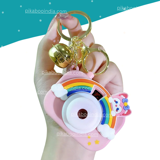 Rainbow Camera Light-Up Projection Keychain – Cartoon Projector Toy