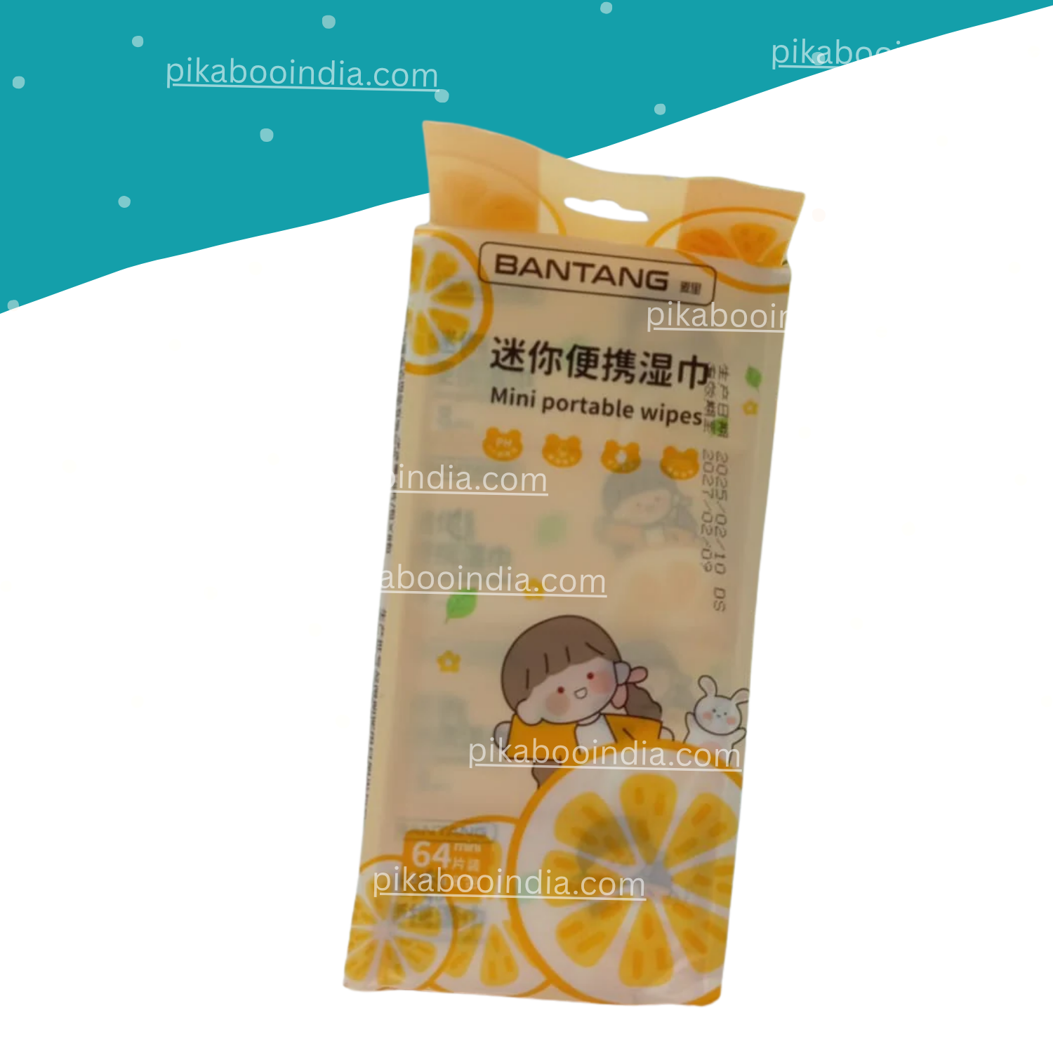 Citrus Fresh Travel Pocket Wipes 8-Pack | Zesty Skin-Cooling Cleansers