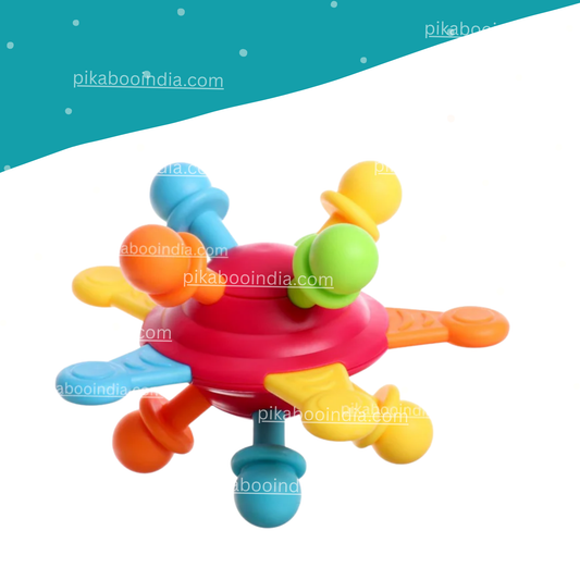 Silicone Rattle Baby Teether Ball – Soft & Safe Toy