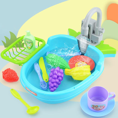 🍍 Pineapple Water Circulating Tap Kitchen Sink For Toddlers Kids Role Play Activity Toys 2 3 4 5 6 year old