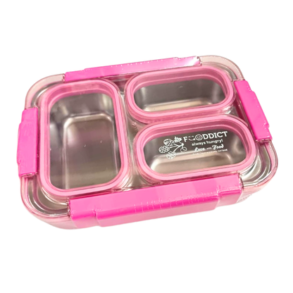 Tokyo Table Stainless Steel Lunch Box – 3 Compartment Leakproof Tiffin