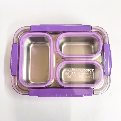 Tokyo Table Stainless Steel Lunch Box – 3 Compartment Leakproof Tiffin