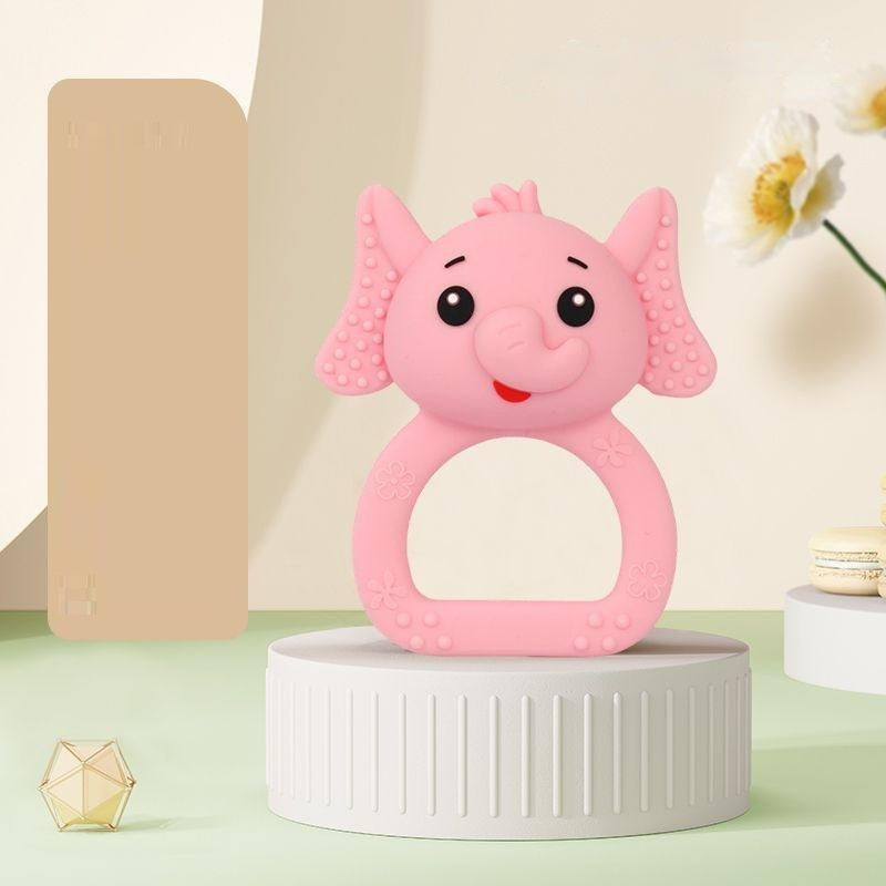 Elephant Silicon Teether Rattle – Soft & Safe for 3M+