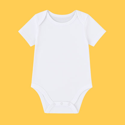 Plain White Organic Baby Bodysuit | Pure, Soft & Gentle Cotton Comfort for Newborns – Everyday Essential