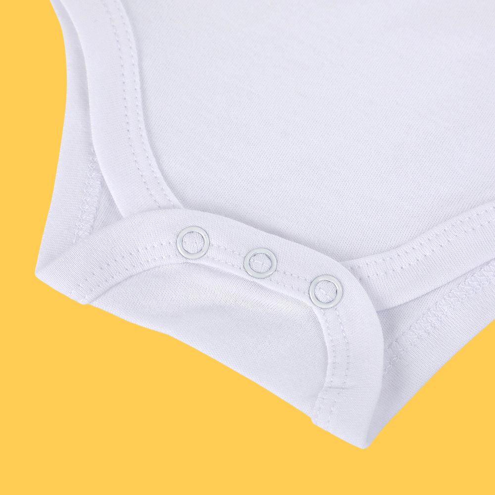 Plain White Organic Baby Bodysuit | Pure, Soft & Gentle Cotton Comfort for Newborns – Everyday Essential