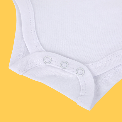 Plain White Organic Baby Bodysuit | Pure, Soft & Gentle Cotton Comfort for Newborns – Everyday Essential
