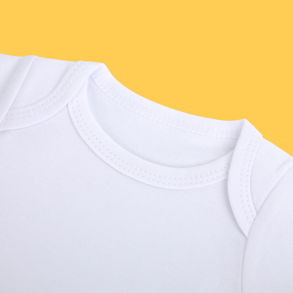 Plain White Organic Baby Bodysuit | Pure, Soft & Gentle Cotton Comfort for Newborns – Everyday Essential