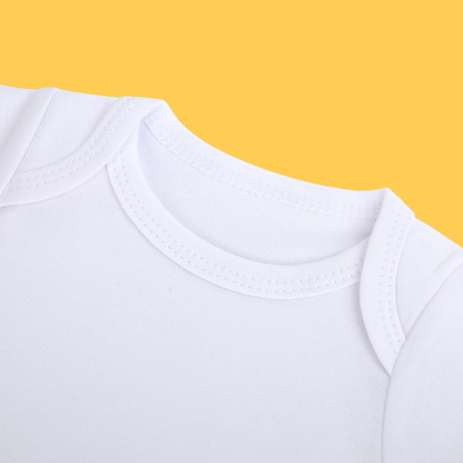 Plain White Organic Baby Bodysuit | Pure, Soft & Gentle Cotton Comfort for Newborns – Everyday Essential