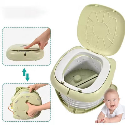 Portable Potty Training Seat - Foldable Travel Toilet for Toddlers with Bags