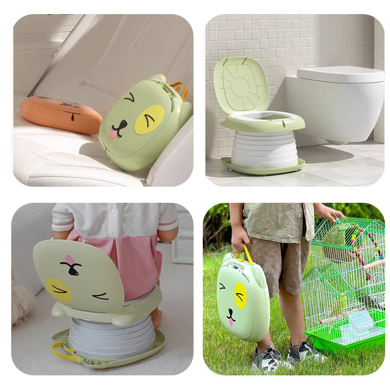 Portable Potty Training Seat - Foldable Travel Toilet for Toddlers with Bags