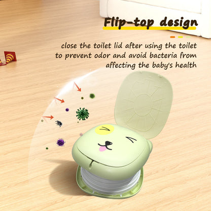 Portable Potty Training Seat - Foldable Travel Toilet for Toddlers with Bags