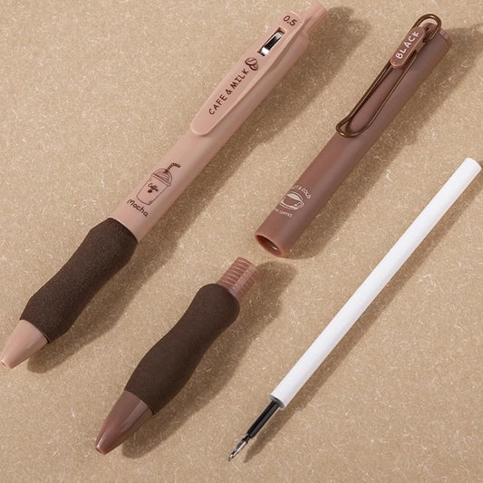 Quick-Dry Coffee Gel Pen – 0.5mm Tip for Smooth Writing