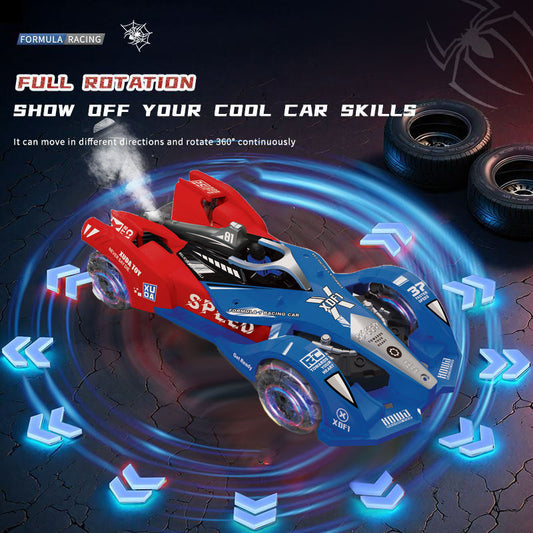 RC Stunt Car with Lights & Spray – Drift Racing Toy Factory (New but Box slightly damaged)