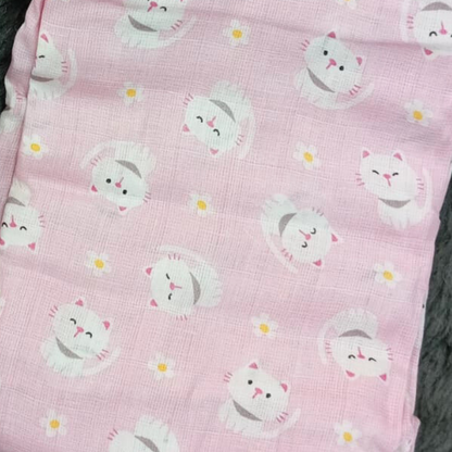 Rabbit Butterfly Cat Organic Cotton Baby Swaddle Blanket – 42x42 inches Set of 3