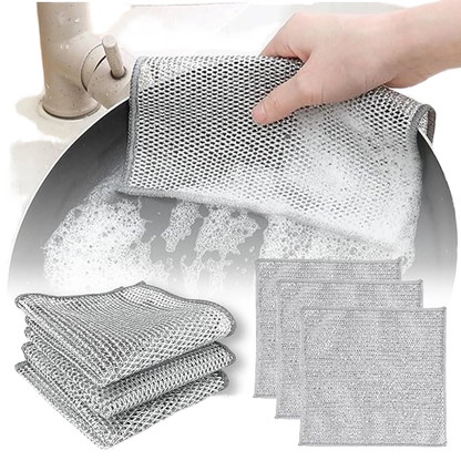 Wire Dishwashing Rags – Stainless Steel Scrubber Set of 2