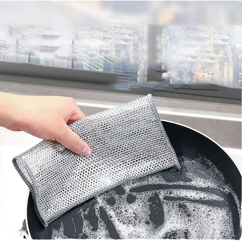 Wire Dishwashing Rags – Stainless Steel Scrubber Set of 2