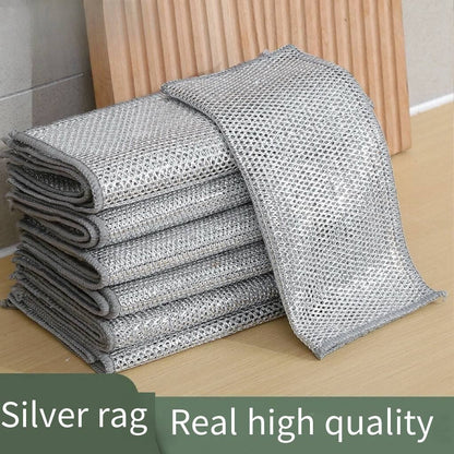 Wire Dishwashing Rags – Stainless Steel Scrubber Set of 2