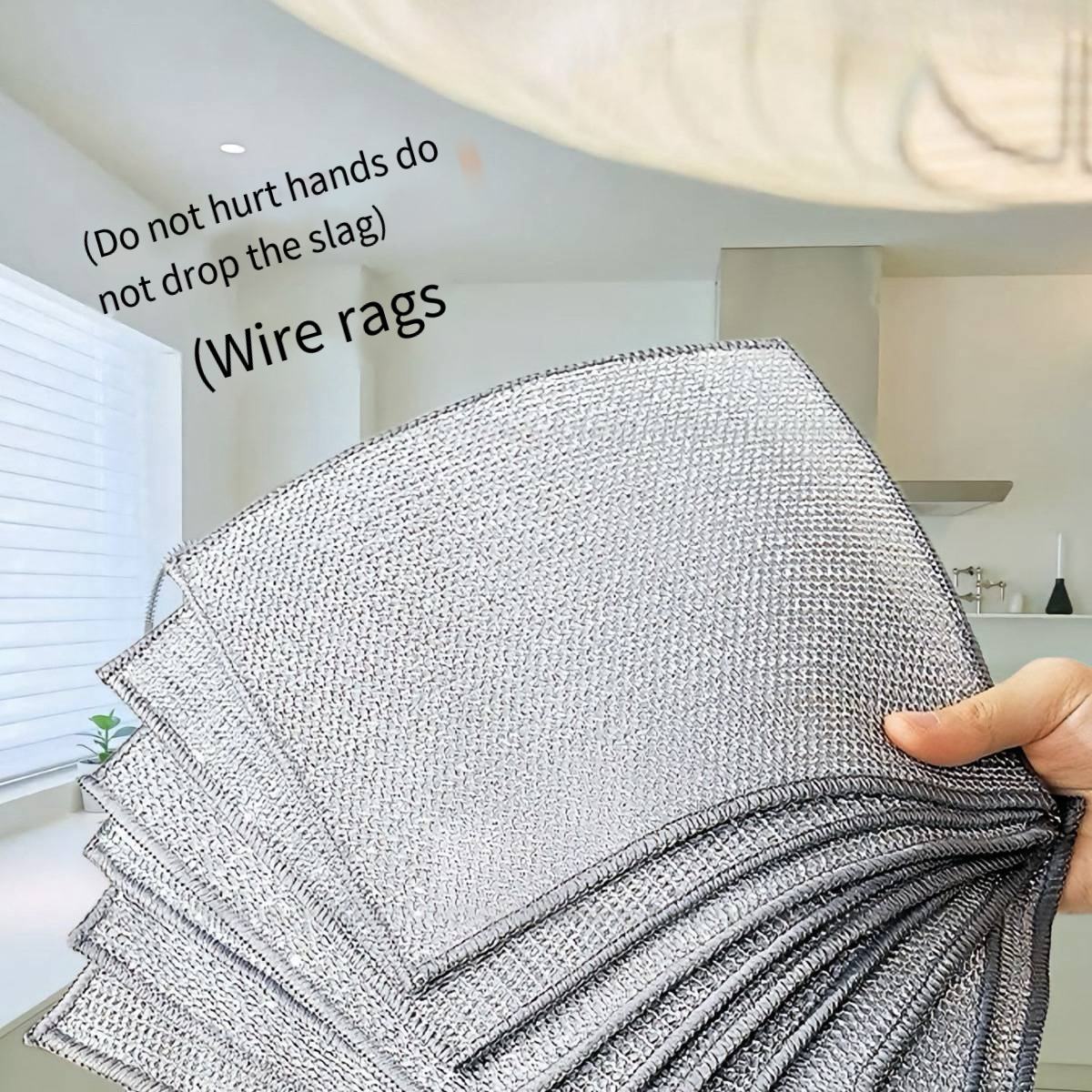 Wire Dishwashing Rags – Stainless Steel Scrubber Set of 2