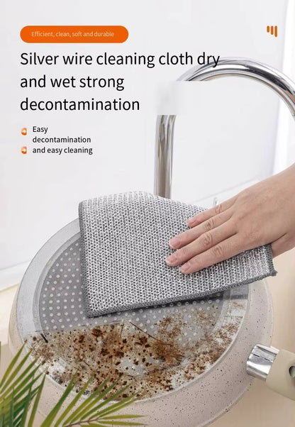 Wire Dishwashing Rags – Stainless Steel Scrubber Set of 2