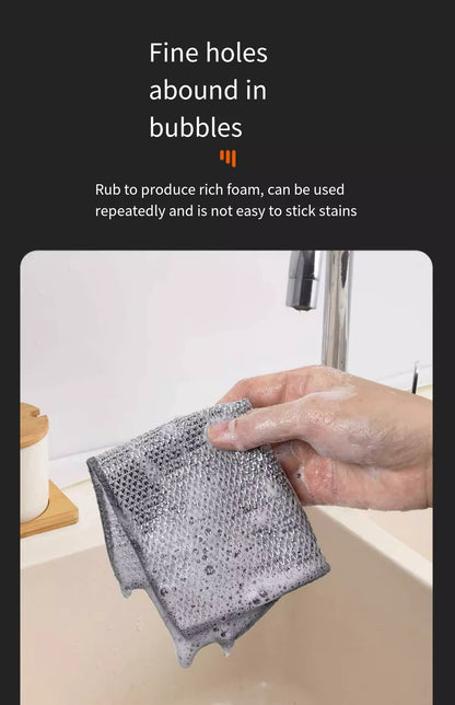 Wire Dishwashing Rags – Stainless Steel Scrubber Set of 2